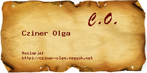 Cziner Olga névjegykártya